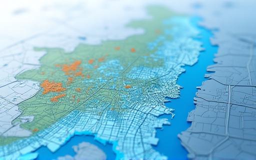 도시의 홍수 위험 분석 지도