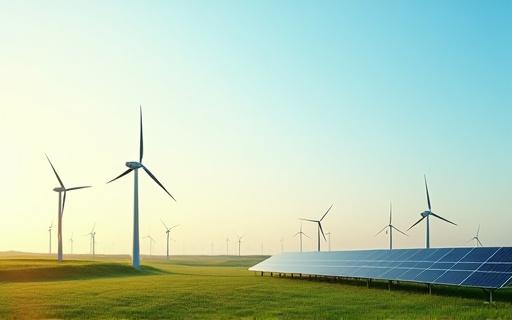 풍력 발전기와 태양광 패널