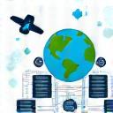 위성 및 지상 센서 데이터 수집 아이콘